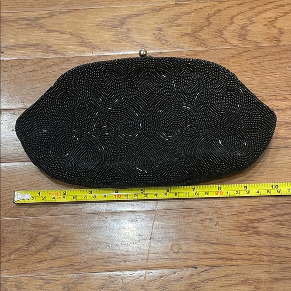 Walborg Elegant Black Beaded Clutch - Picture 6 of 6